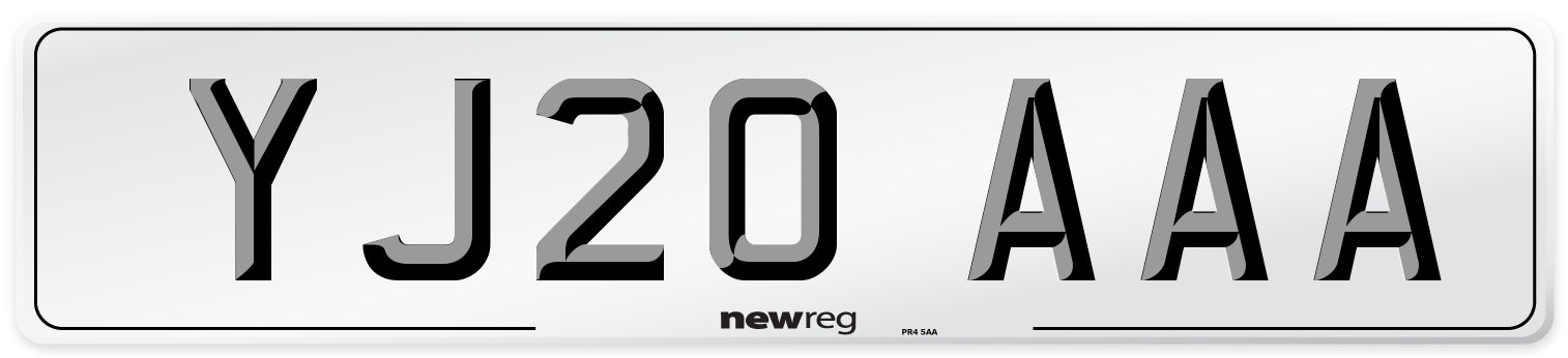 YJ20 AAA Number Plate from New Reg